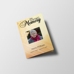 In Memories Funeral Program Template
