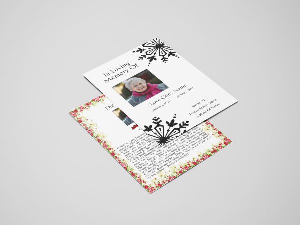 Elegant Funeral Flyer Template Front Page Inner Page