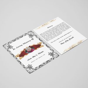 Red Badge Funeral Flyer Template