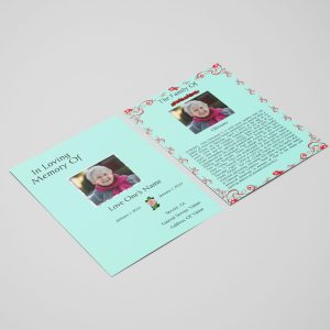 Less Color Funeral Flyer Template