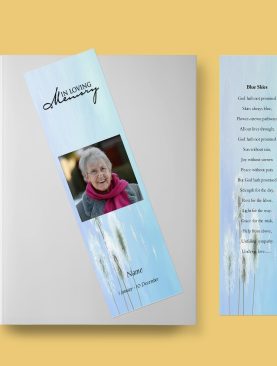 Dandelions Funeral Bookmark Template