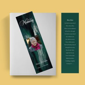 Nebulous Funeral Bookmark Template