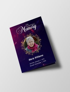 Dimensions Half Page Funeral Program Template