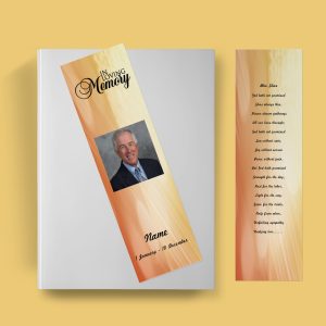 In Memories Funeral Bookmark Template