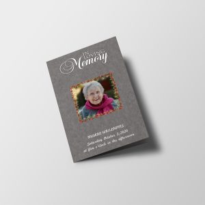 Metallic Funeral Program Template