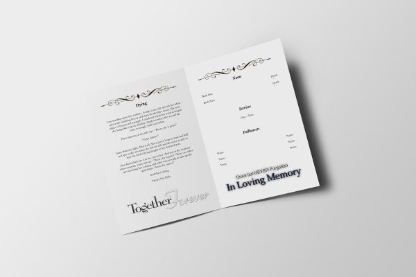 Leaf Pro Tabloid Funeral Program Template inner page
