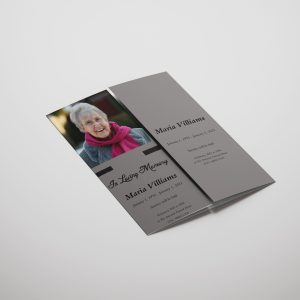 Bright Less Color Gate Fold Funeral Program Template