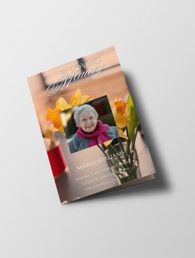 Daffodil Funeral Program Template