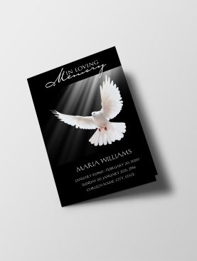 Peaceful Dove Funeral Program Template