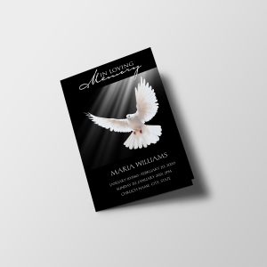 Peaceful Dove Funeral Program Template