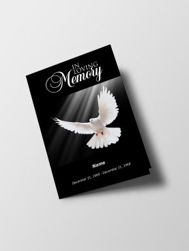 Peaceful Dove Tabloid Funeral Program Template