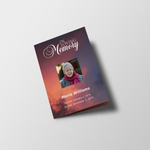 Clouds Half Page Funeral Program Template