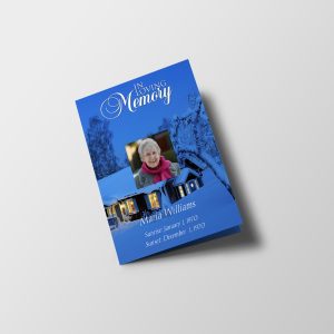Winter Vibes Half Page Funeral Program Template