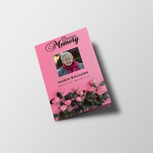 Blush Roses Funeral Program Template
