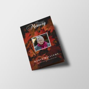 Maple Leaf Funeral Program Template