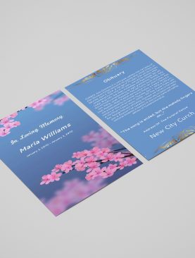 Spring Flower Funeral Flyer Template