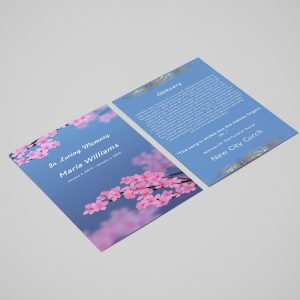 Spring Flower Funeral Flyer Template