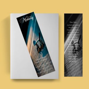 Skateboard Funeral Bookmark Template