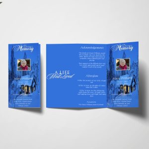 Winter Vibes Trifold Funeral Program Template