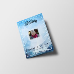 Blue Atmospheric Funeral Program Template