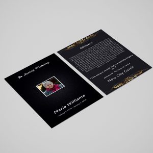 Matte Black Funeral Flyer Template