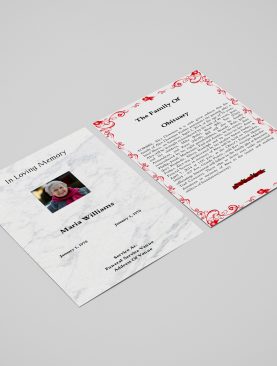 Marble Texture Funeral Flyer Template