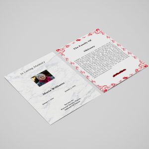 Marble Texture Funeral Flyer Template