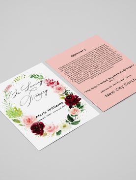 Floral Sympathy Funeral Flyer Template