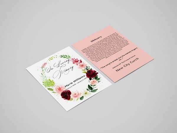 Floral Sympathy Funeral Flyer Template