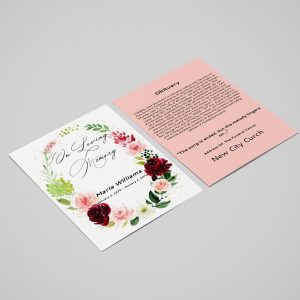 Floral Sympathy Funeral Flyer Template