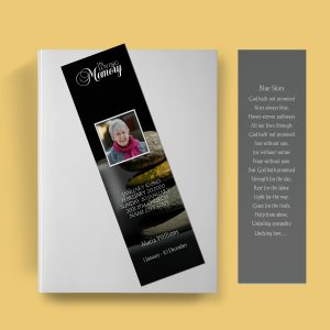 Caldale Light Funeral Bookmark Template
