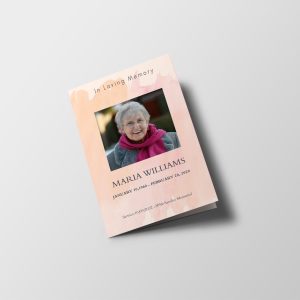 Pink Aesthetic Funeral Program Template