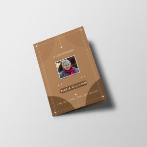 Brown Aesthetic Funeral Program Template