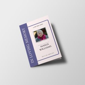 Frame Style Funeral Program Template
