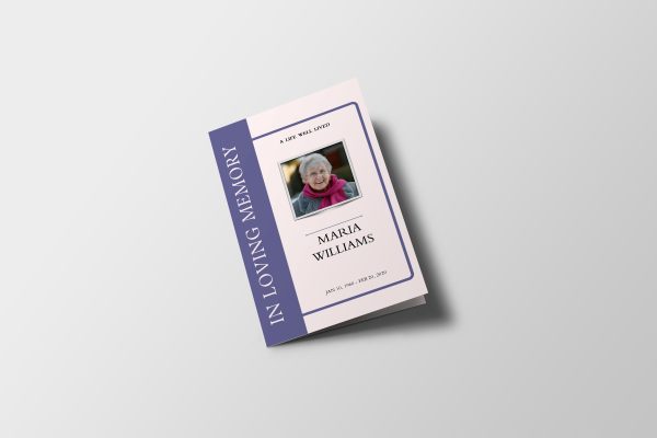 Frame Style Funeral Program Template