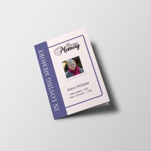 Frame Style Half Page Funeral Program Template