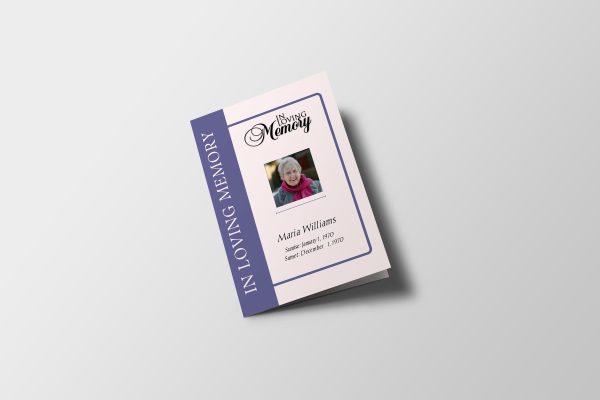 Frame Style Half Page Funeral Program Template