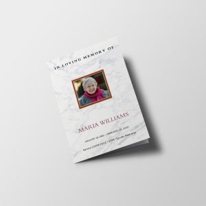 Marble Texture Funeral Program Template