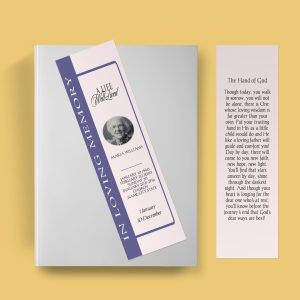 Frame Style Funeral Bookmark Template