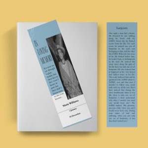 Blue Classy Magazine Style Funeral Bookmark Template