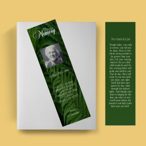 Fern Funeral Bookmark Template