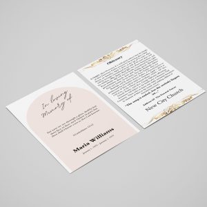 Blush Pastel arch Funeral Flyer Template