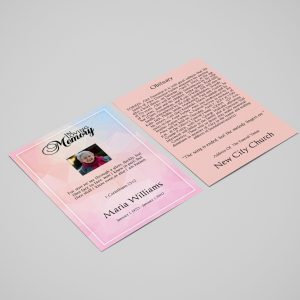Dreamy Pink Women Special Funeral Flyer Template