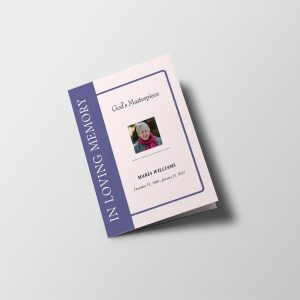 Frame Style Tabloid Funeral Program Template