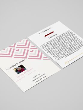 Pink Pattern Funeral Flyer Template