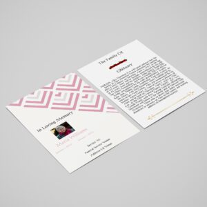 Pink Pattern Funeral Flyer Template