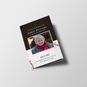 Organic Minimal Half Page Funeral Program Template