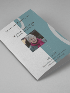 Minimalist Half Page Funeral Program Bifold Brochure