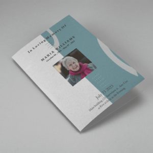 Minimalist Half Page Funeral Program Bifold Brochure