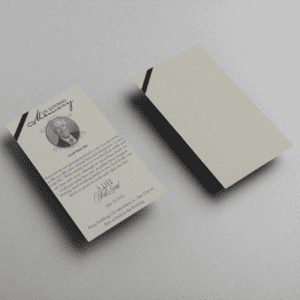 Elegant Beige Funeral Prayer Card